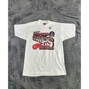 VTG 1997 Detroit Red Wings Stanley Cup Champs T-Shirt FOTL Single Stitch Small